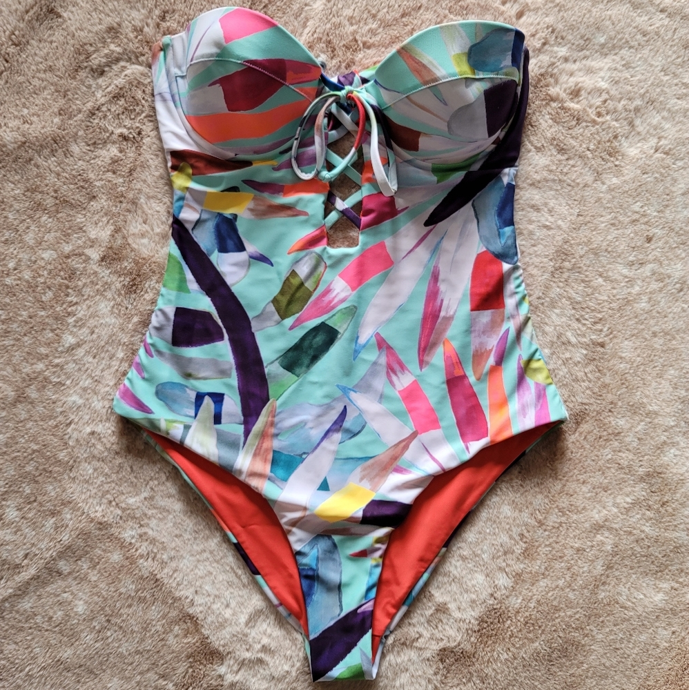 Mara Hoffman Marimba Lattice One Piece Swimsuit